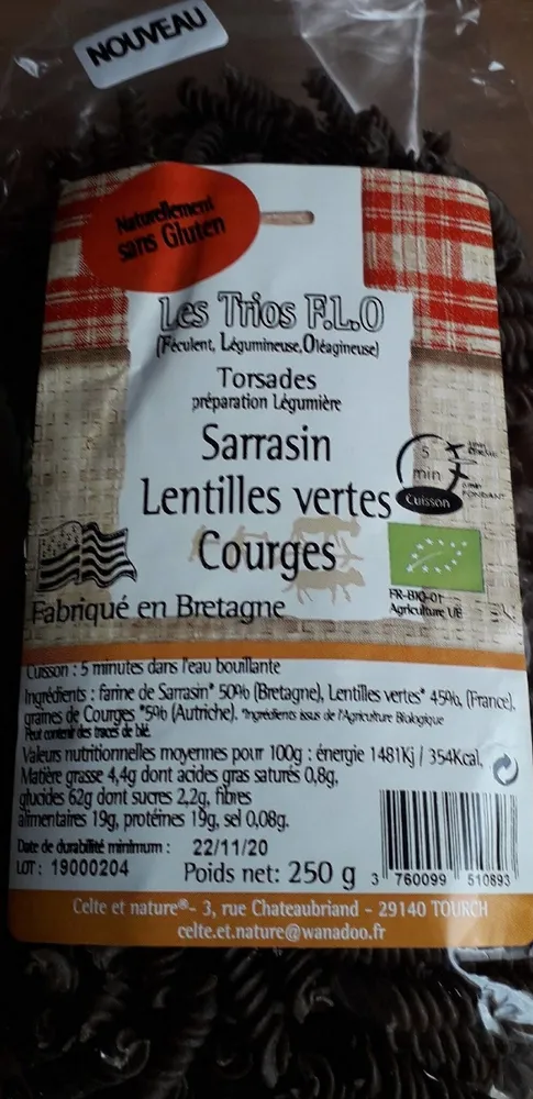 Torsades préparation legumiere