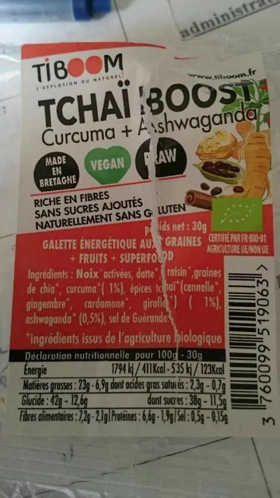 Tchaï Boost Curcuma + Ashwaganda