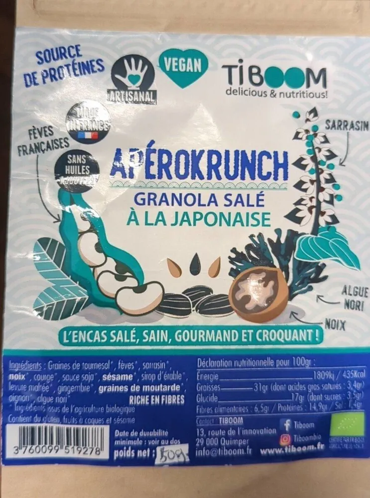 APEROKRUNCH Granola salé à la japonaise