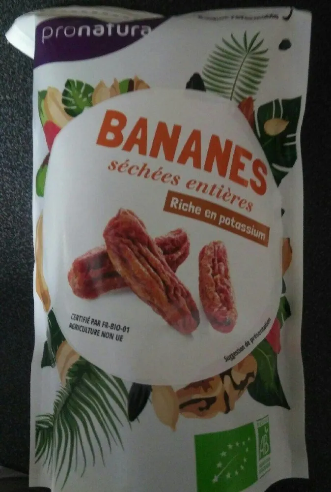 Bananes séchées entières