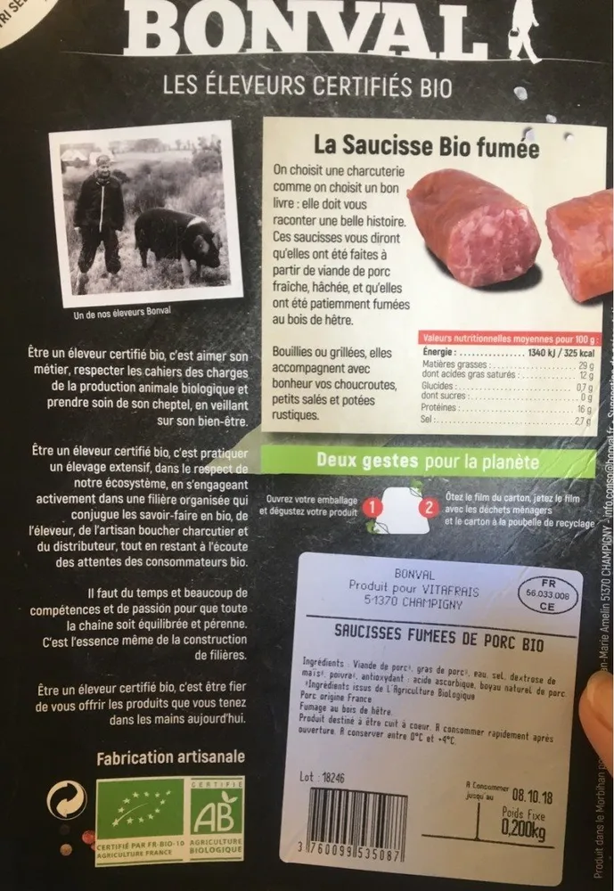 Saucisses fumées