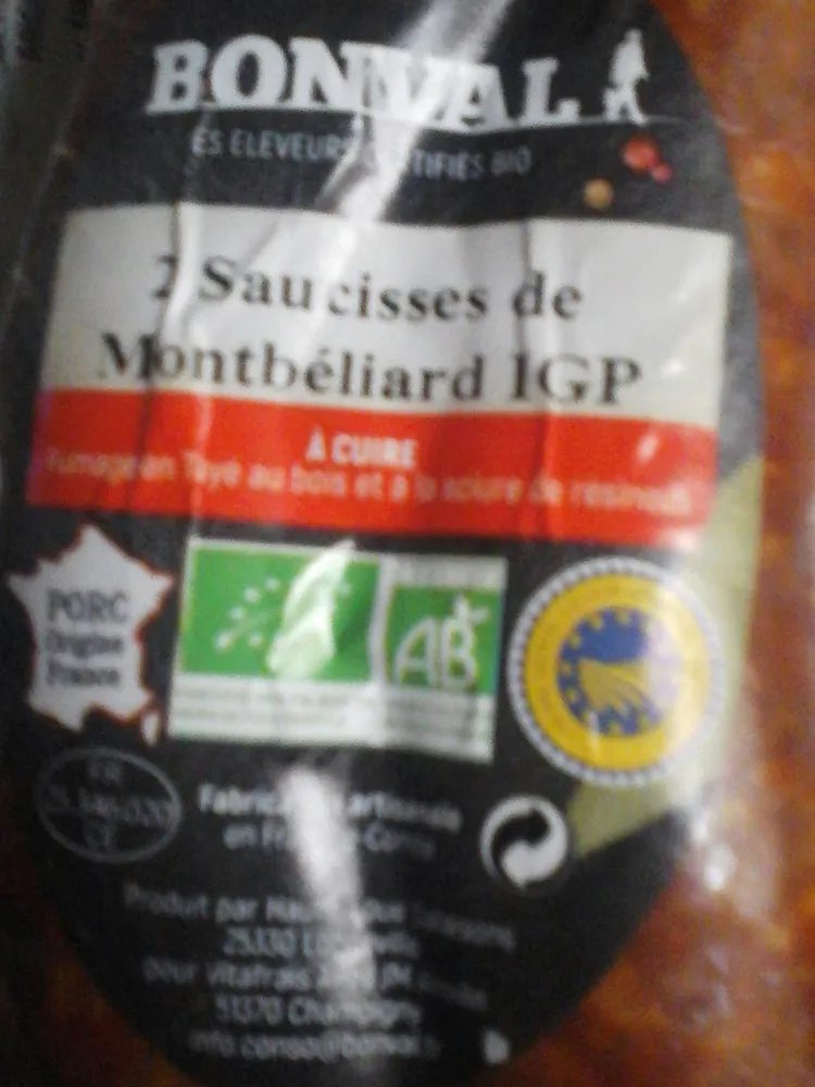 Saucisse De Montbeliard Igp X2