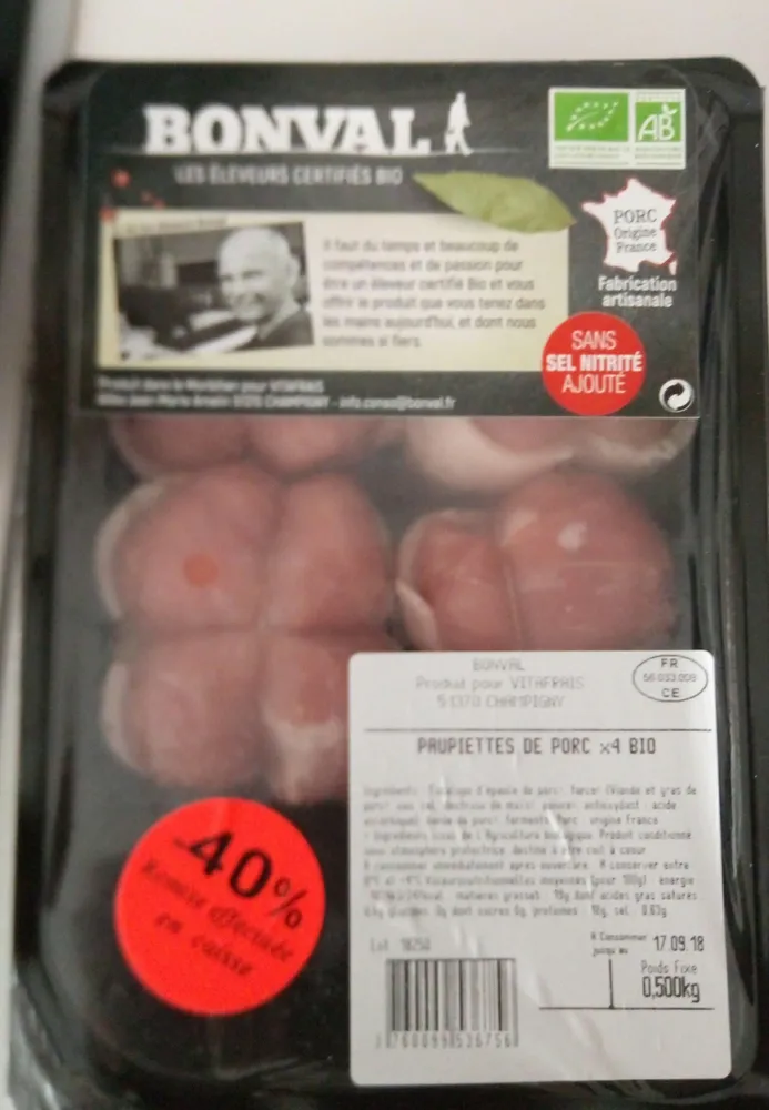 Paupilettes de porc x4