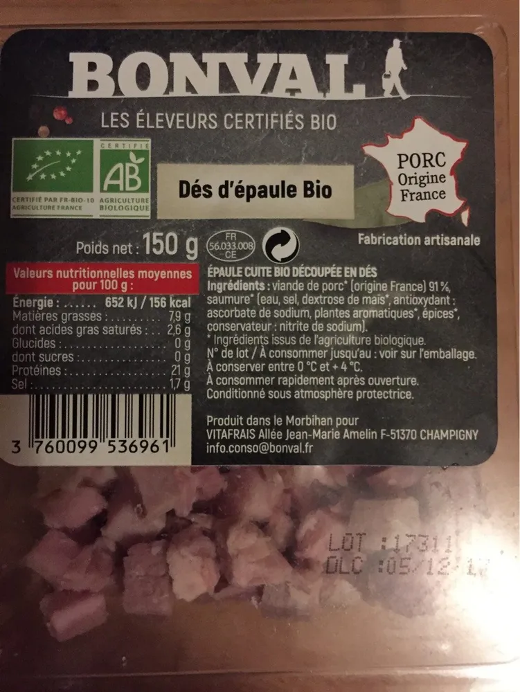 Dés d’épaule bio