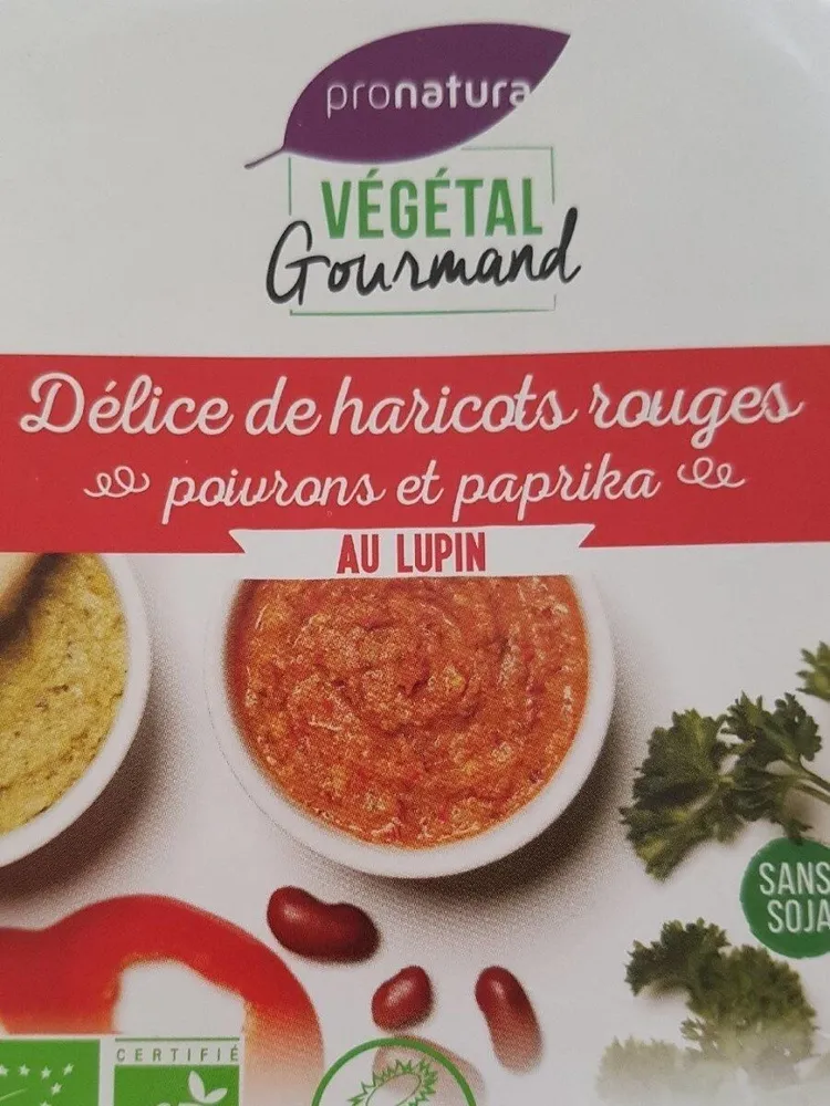 Délice de haricots rouges poivron et paprika au lupin