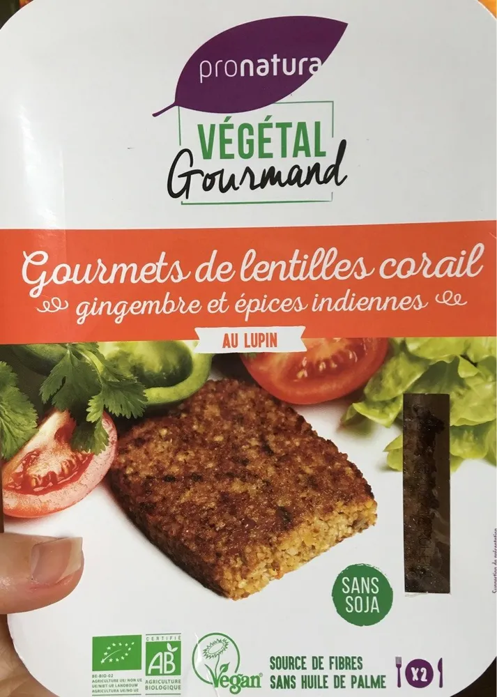 Gourmets de Lentilles Corail Gingembre et épices Indiennes au Lupin