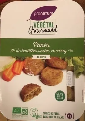 Panés de lentilles vertes et curry
