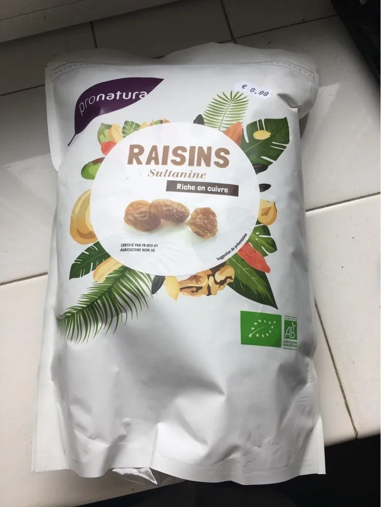 Raisin sultanine