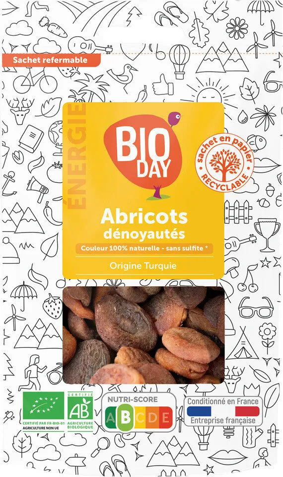Abricot dénoyautés Turquie BIO sachet 250g Filière
