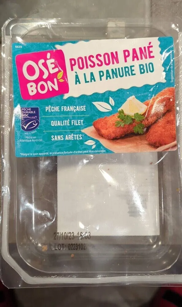 Poisson pané à la panure bio
