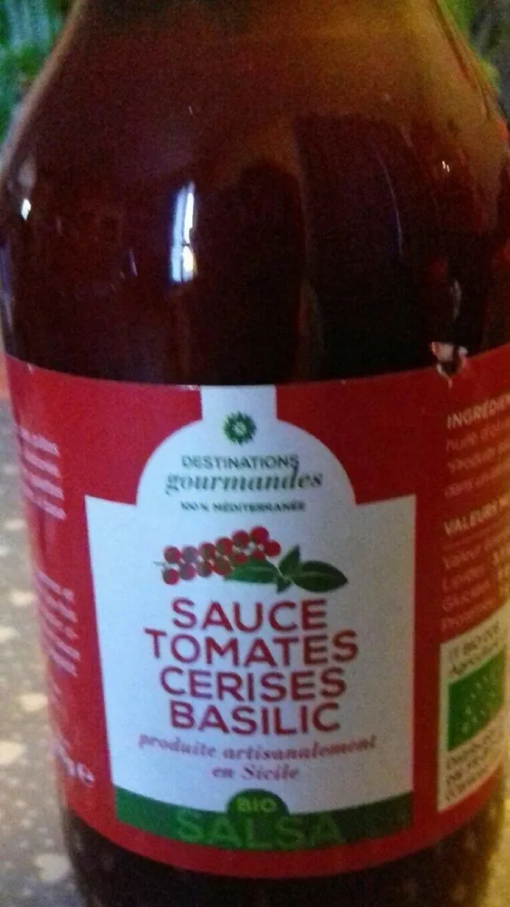 sauce tomates cerises basilic