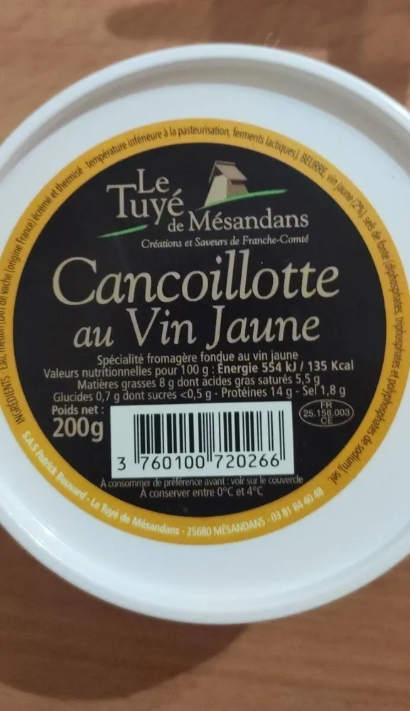 Cancoillotte au vin jaune