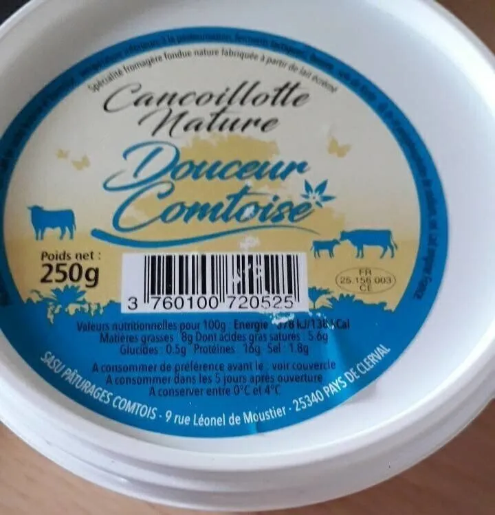 CANCOILLOTTE DOUCEUR COMTOISE