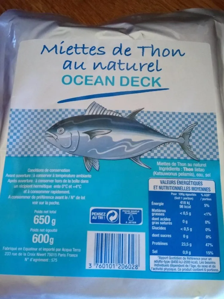Miettes de thon au naturel