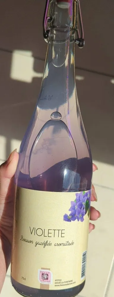Boisson gazéifiée aromatisée violette