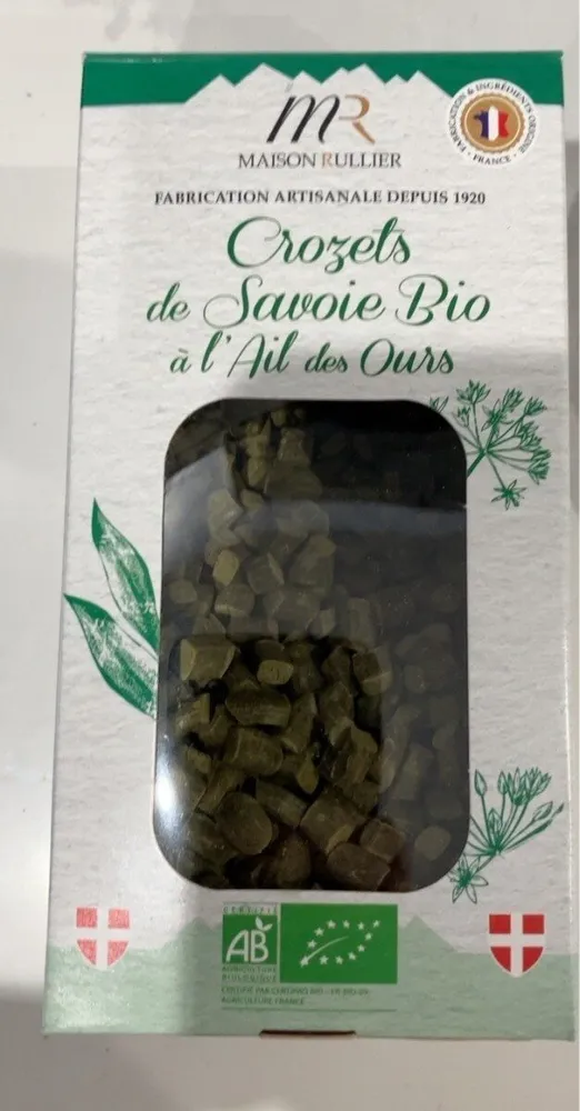 Crozets de savoie bio a l’ail des ours