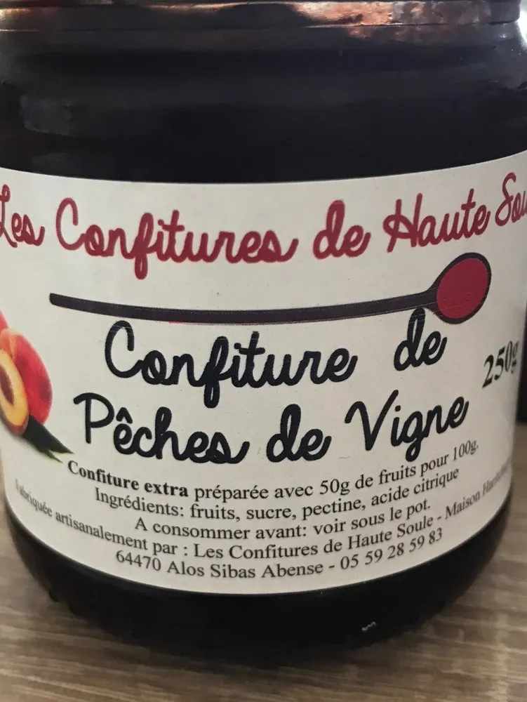 Confiture de pêche de vigne