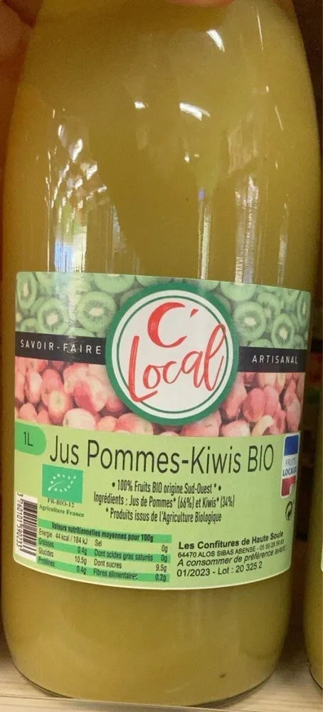 Jus pomme kiwi bio