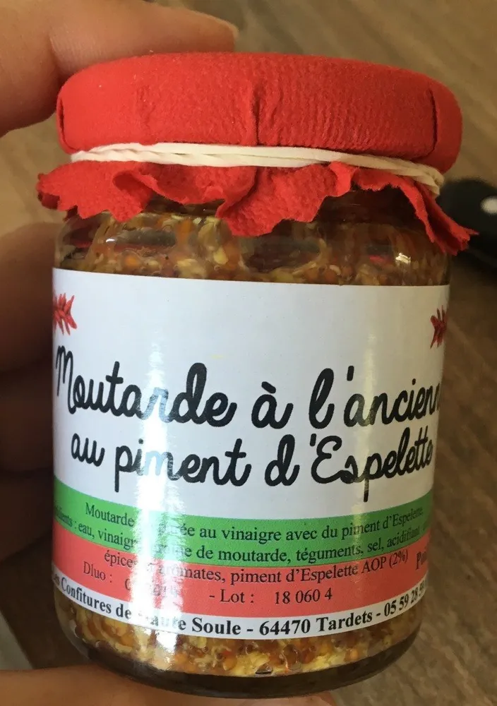 Moutarde a l'ancienne au piment d'espelette