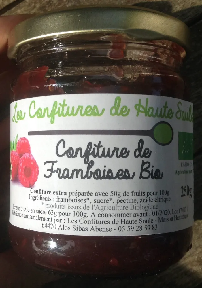 Confiture de framboise bio