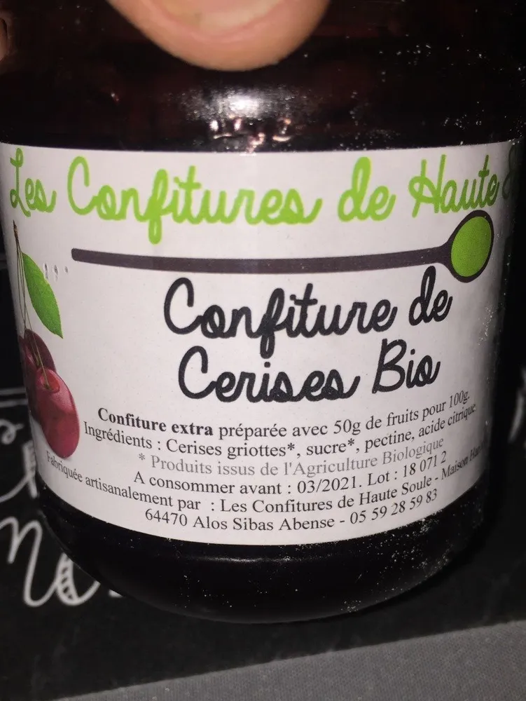 Confiture de cerise bio