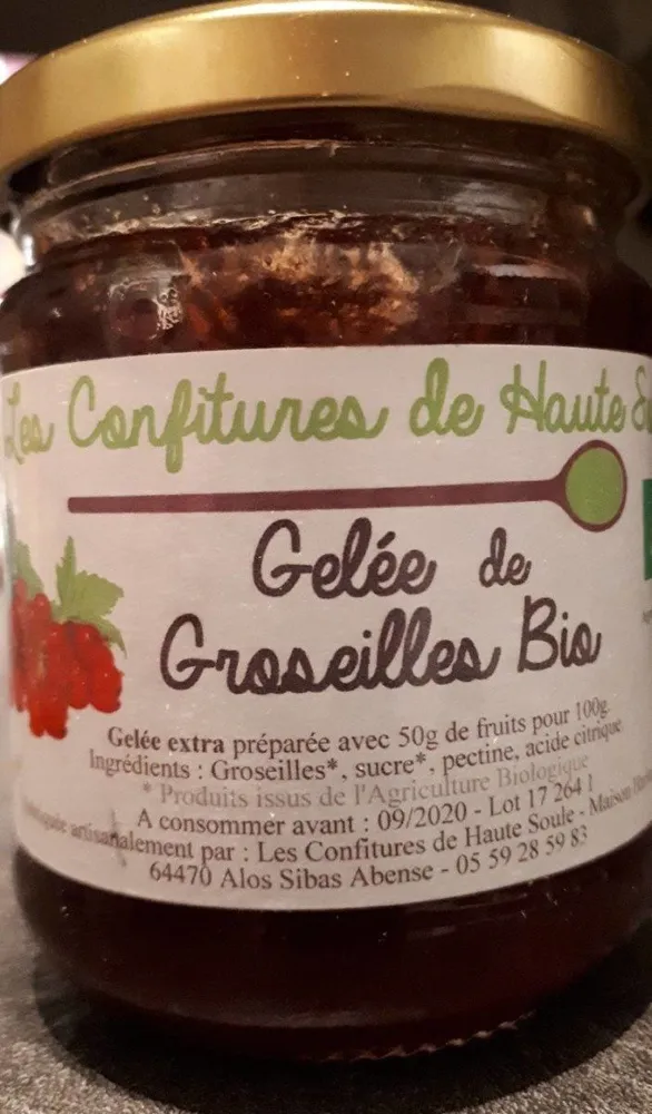Gelée de Groseilles Bio