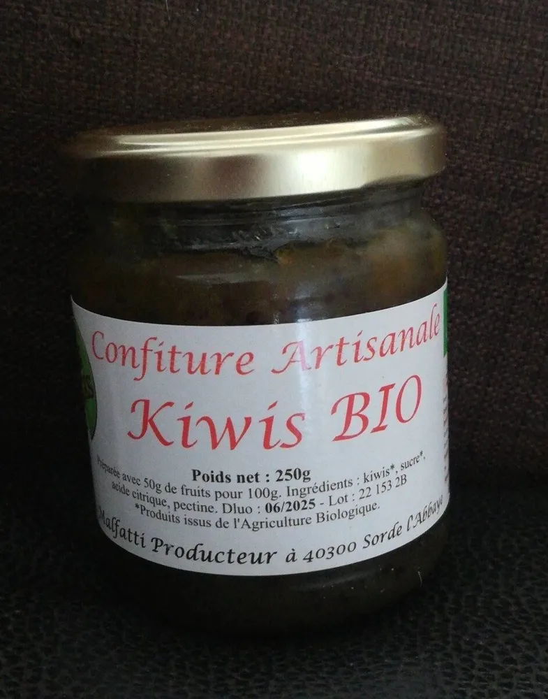 Confiture Artisanale Kiwis Bio