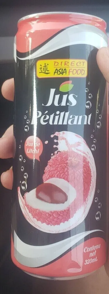 Jus petillant de litchi