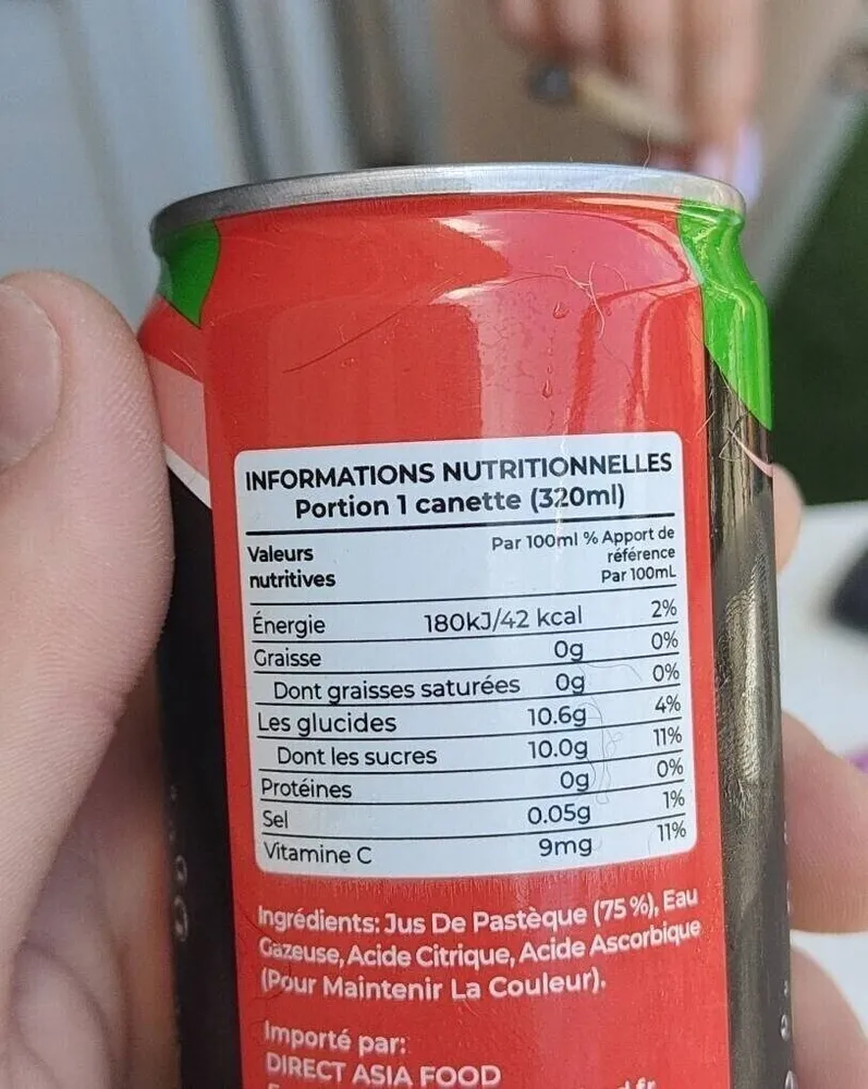 Jus pétillant pastèque