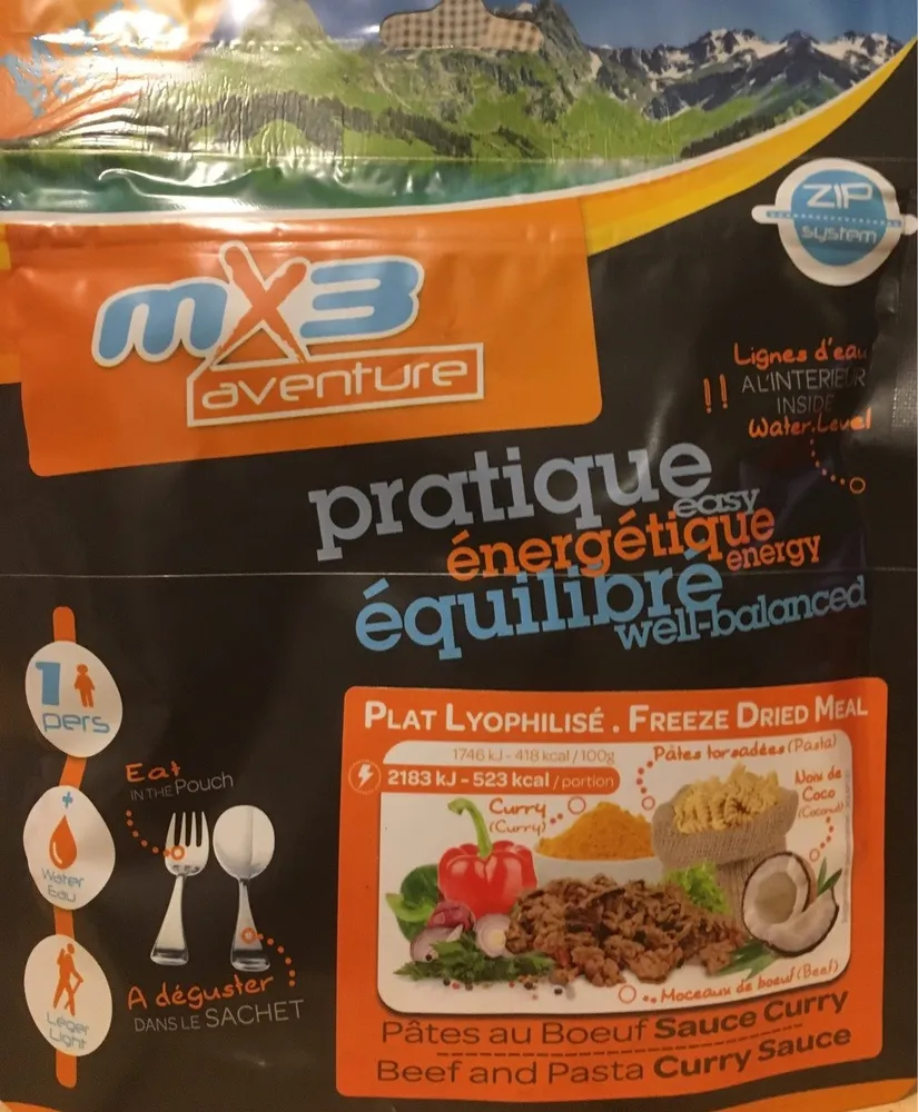 Pâtes au boeuf sauce curry