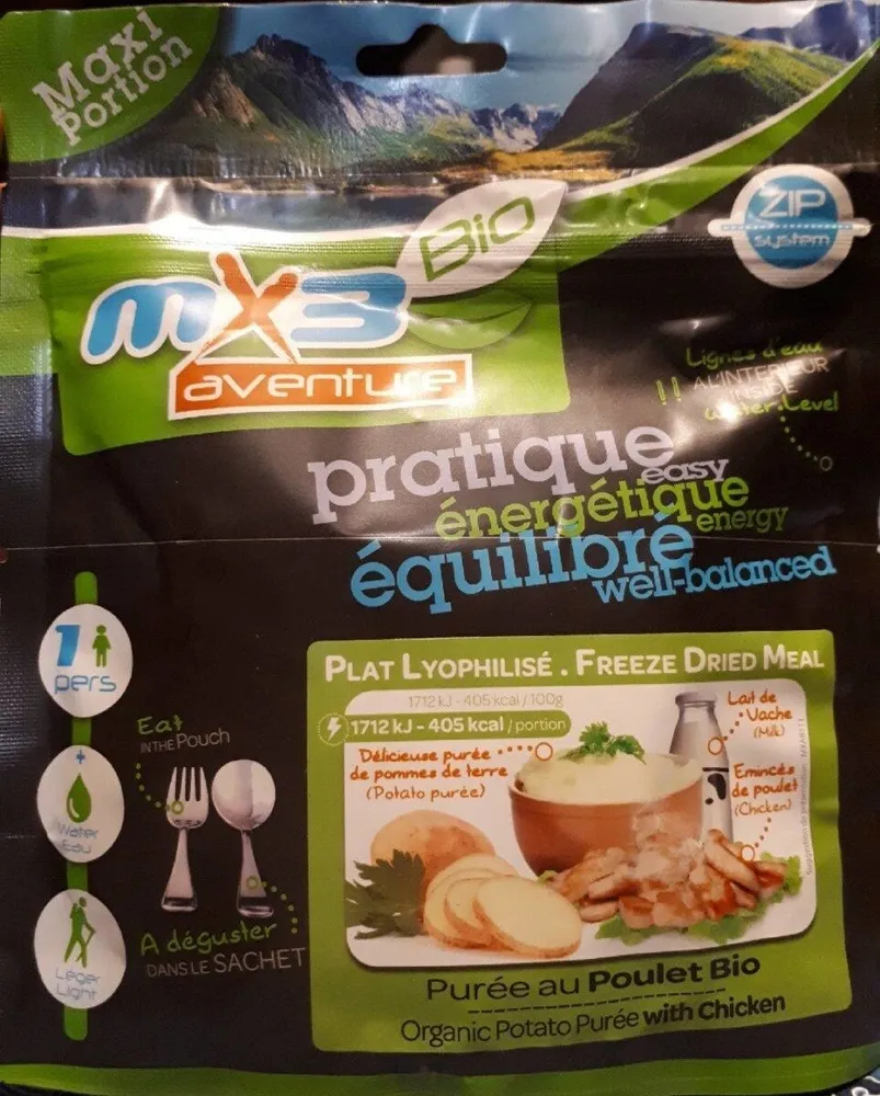 Purée au poulet bio