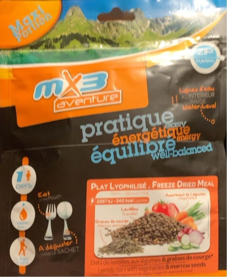 Dahl de lentilles aux legumes et graines de courge