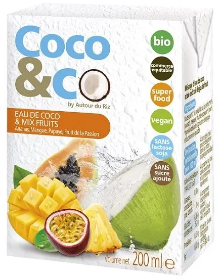 Eau de coco et mix fruits