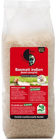 Riz basmati demi-complet