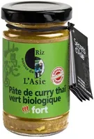 Pâte de curry thaï vert biologique - Fort