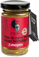 Pâte de curry thaï rouge biologique