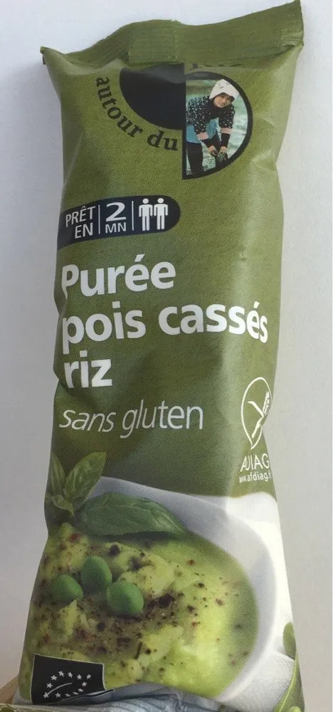 Purée pois cassés riz sans gluten