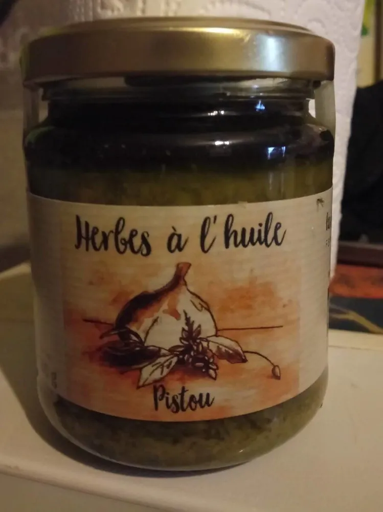 Herbes à l'huile pistou
