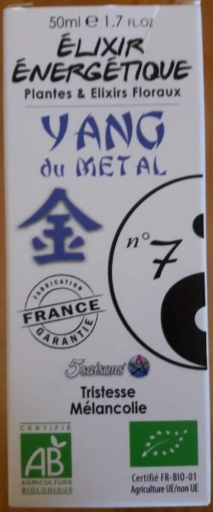 Elixir Energétique N°07 Yang Du Metal - 50 ML -