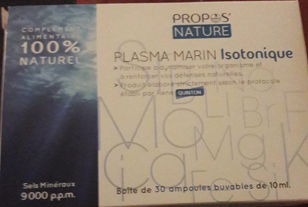 Plasma marin isotonique
