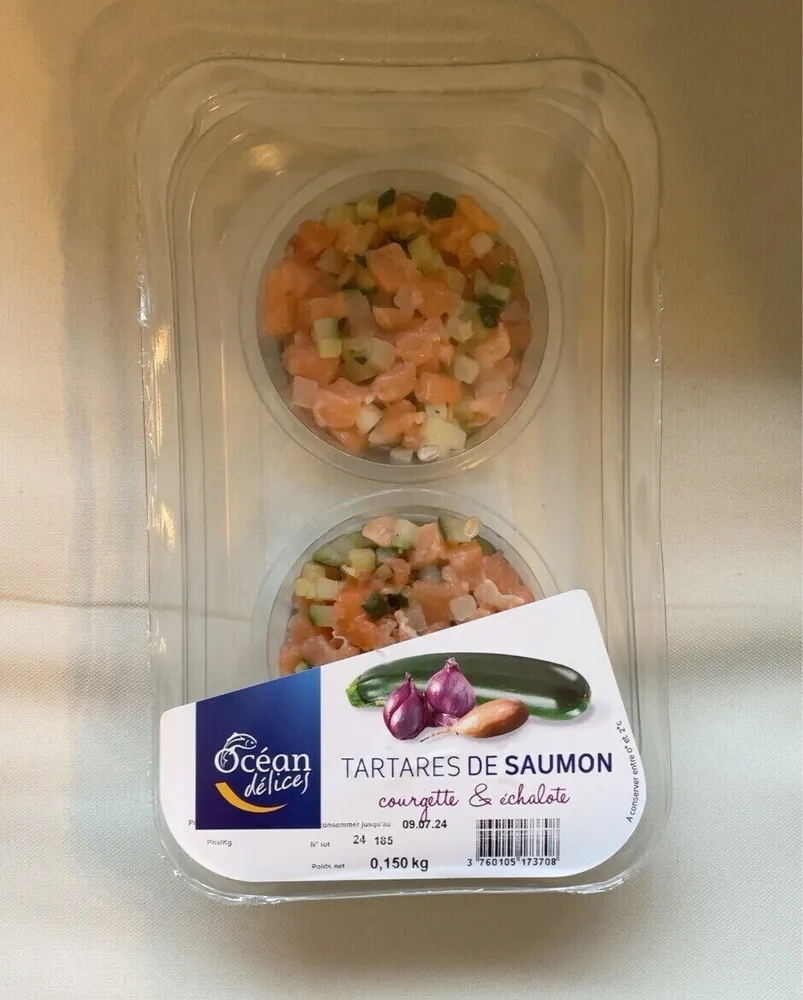 Tartare de saumon courgette & échalote