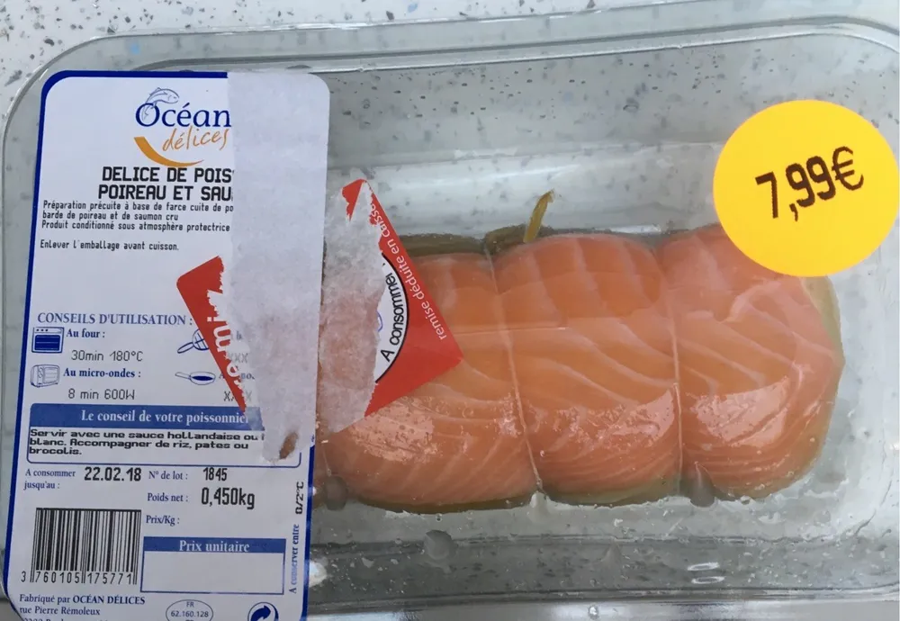 Delice de poisson poireau et saumon