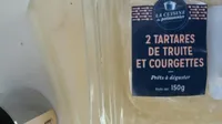 Tartare de truite fraiche avec des courgettes et échalotes