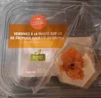 Verrines a la truite et fromage fouetté  au saumon