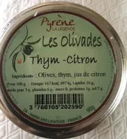 Les olivades thym-citron