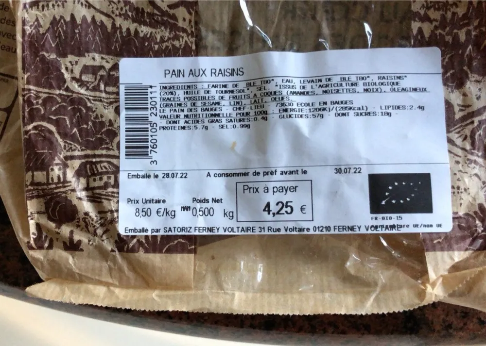 Pain aux raisins