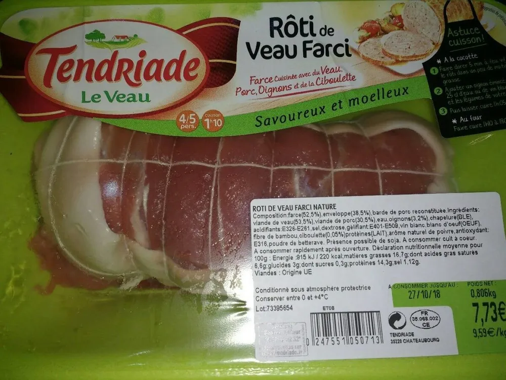 Roti de veau farci