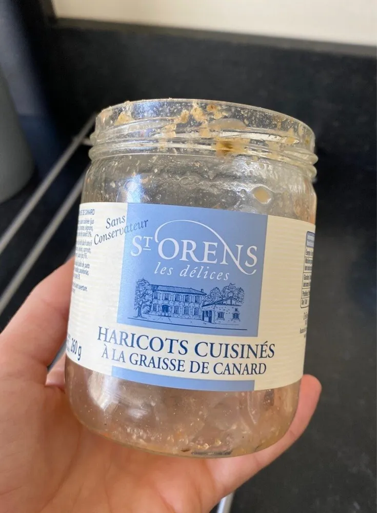 Haricots cuisinés à la graisse de canard