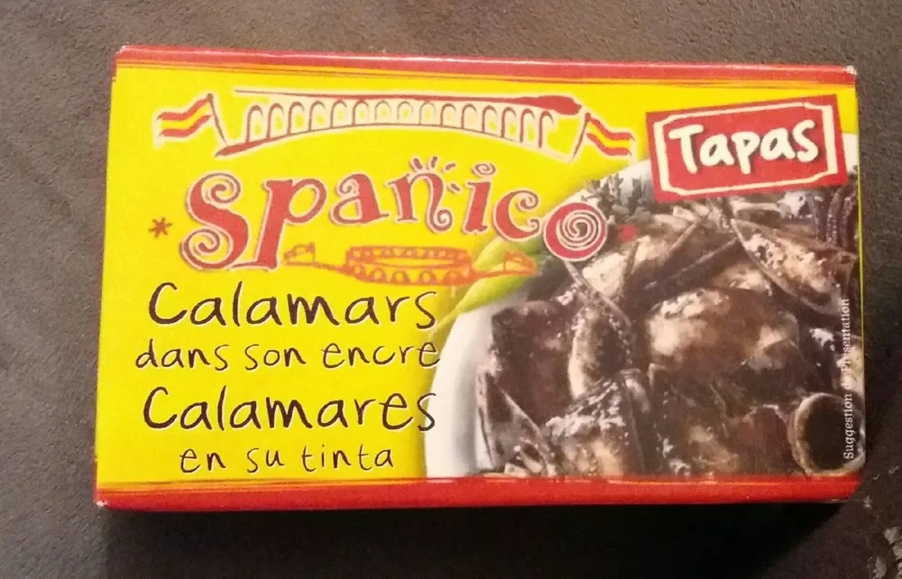 Calamars dans son encre SPANICO, boîte de