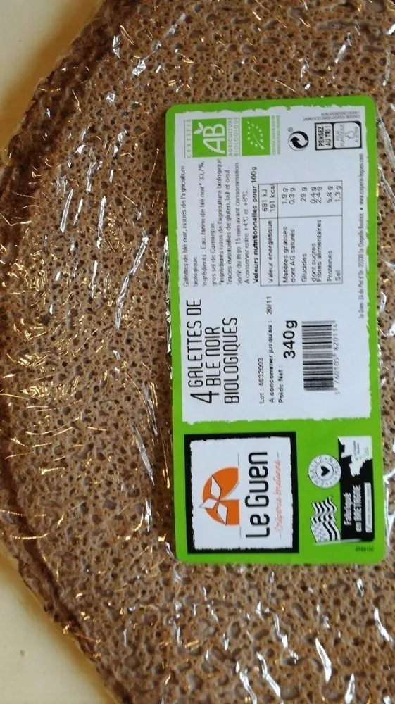 Galettes de blé noir biologiques